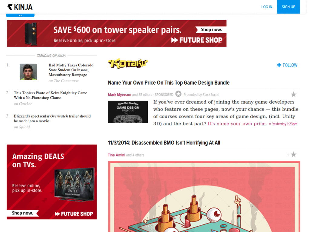 Kotaku - Kill ad slider