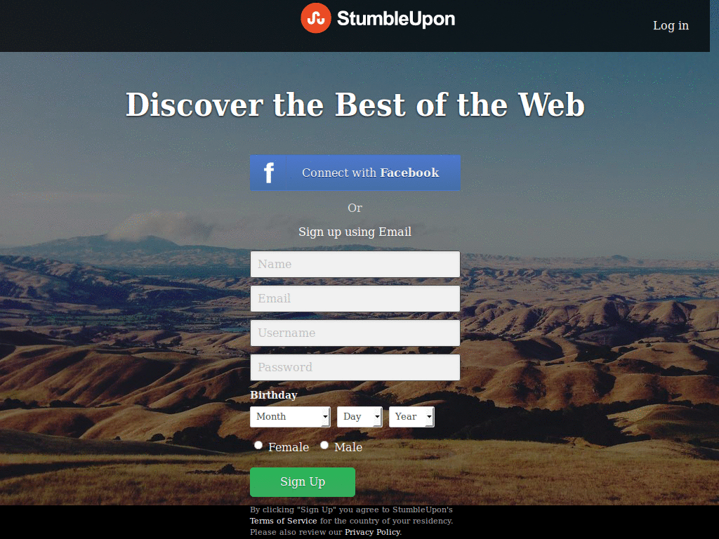 StumbleUpon Black & Blue