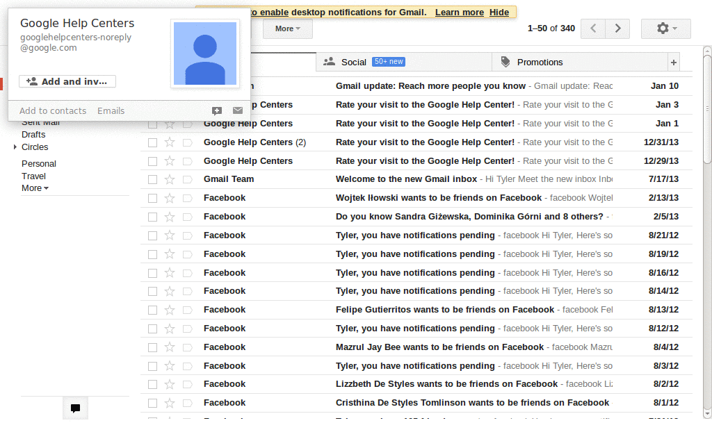 Gmail: multiple adjustments (revised 22.04.10)