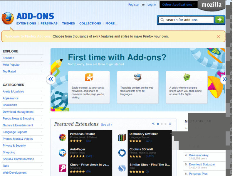 Gradient iBlu - Firefox Addons