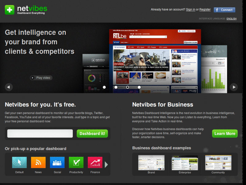 Netvibes Streamlined