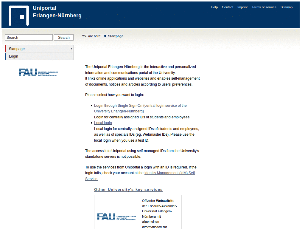 Portal.Uni-Erlangen Ohne Bilderleiste