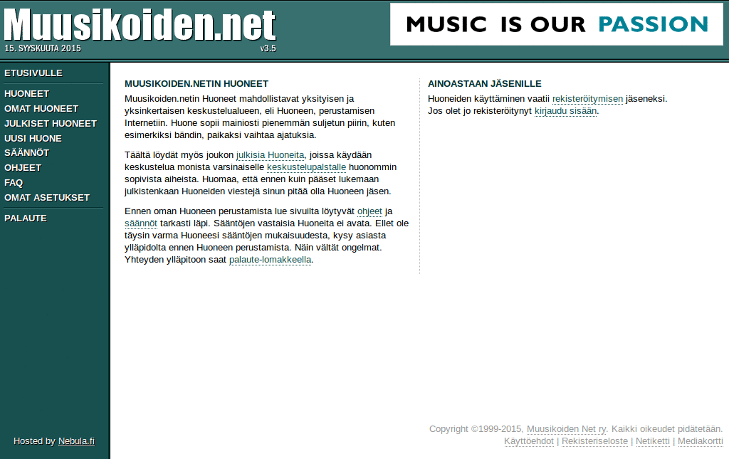 Muusikoiden.net huoneet