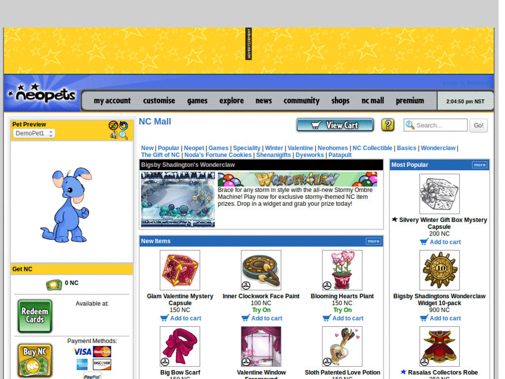 Neopets.com - Daily Dare Theme Fix