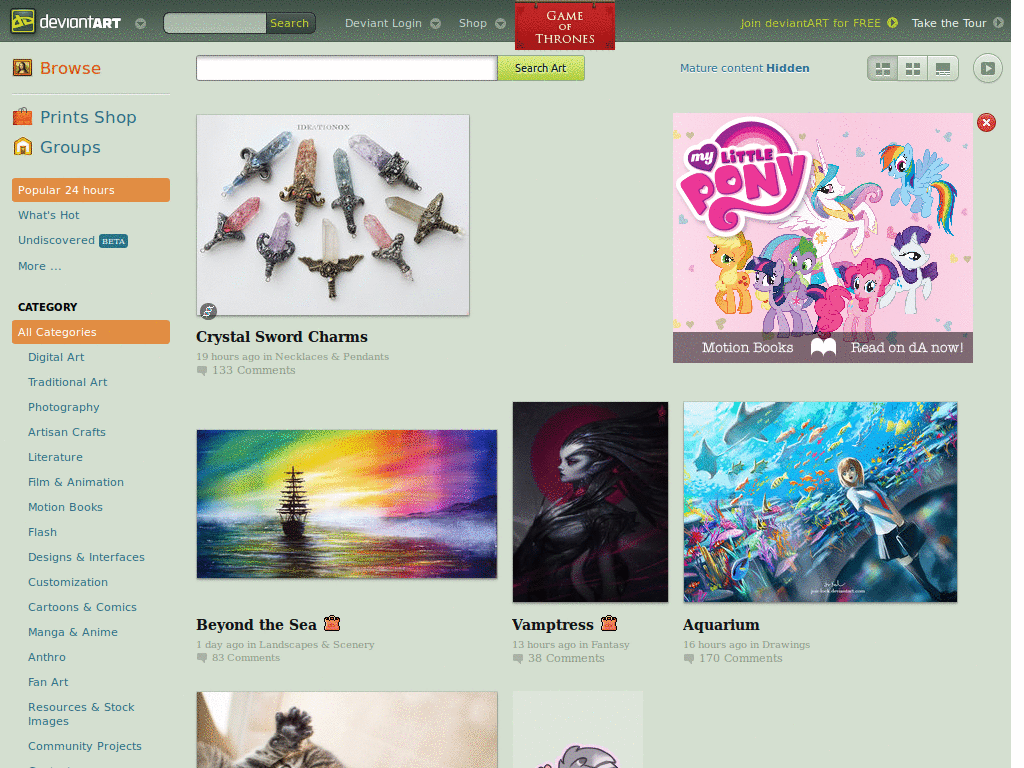 deviantART - Smaller Critique Fields
