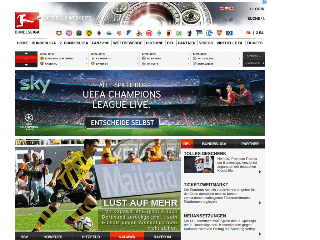 mtness HD: bundesliga.de centered