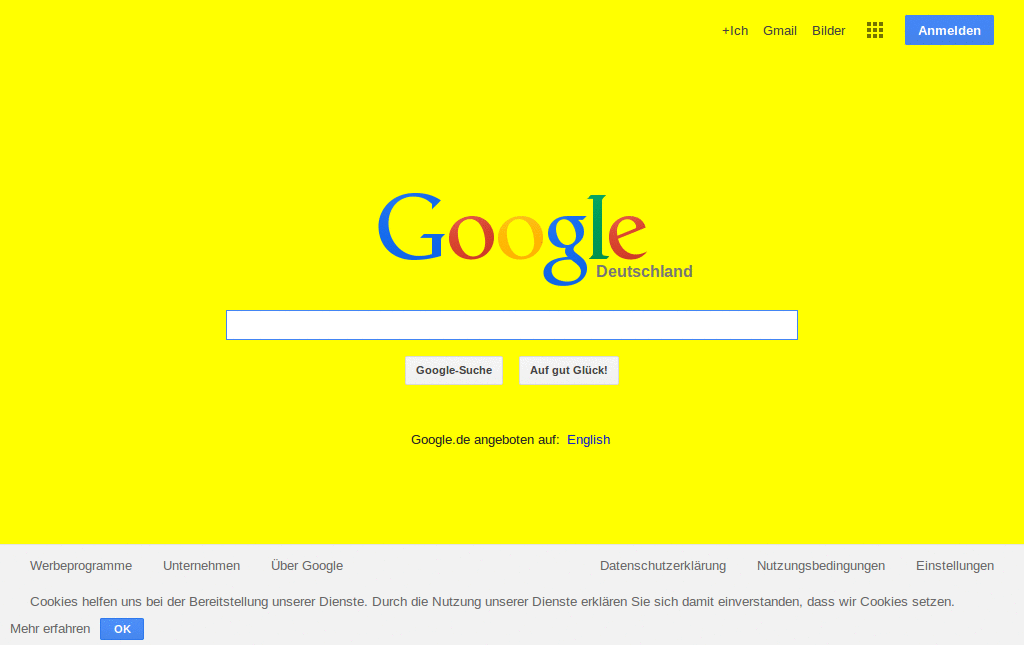 Google Gelb Blau