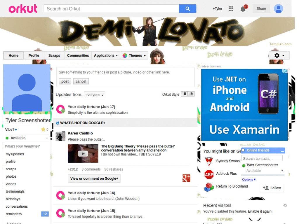 Orkut - Demi Lovato 2 ( by Templah.com )