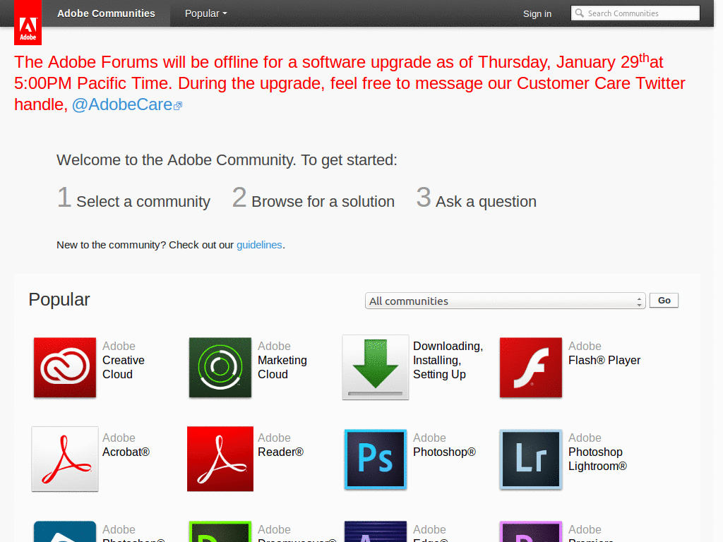 Adobe Jive Forum: Verdana body text