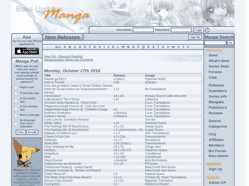 MangaUpdates.com - adblocked & tweaked