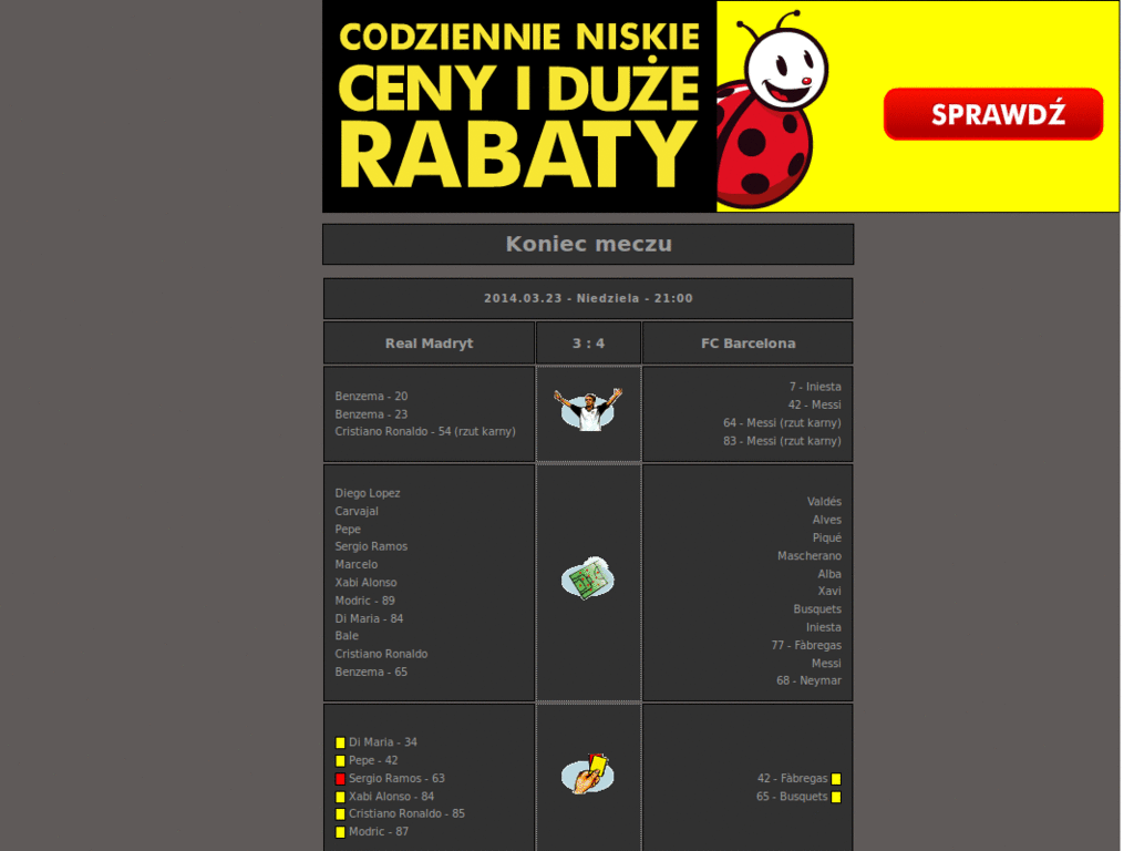 RealMadrid.pl Live Relation - modern layout