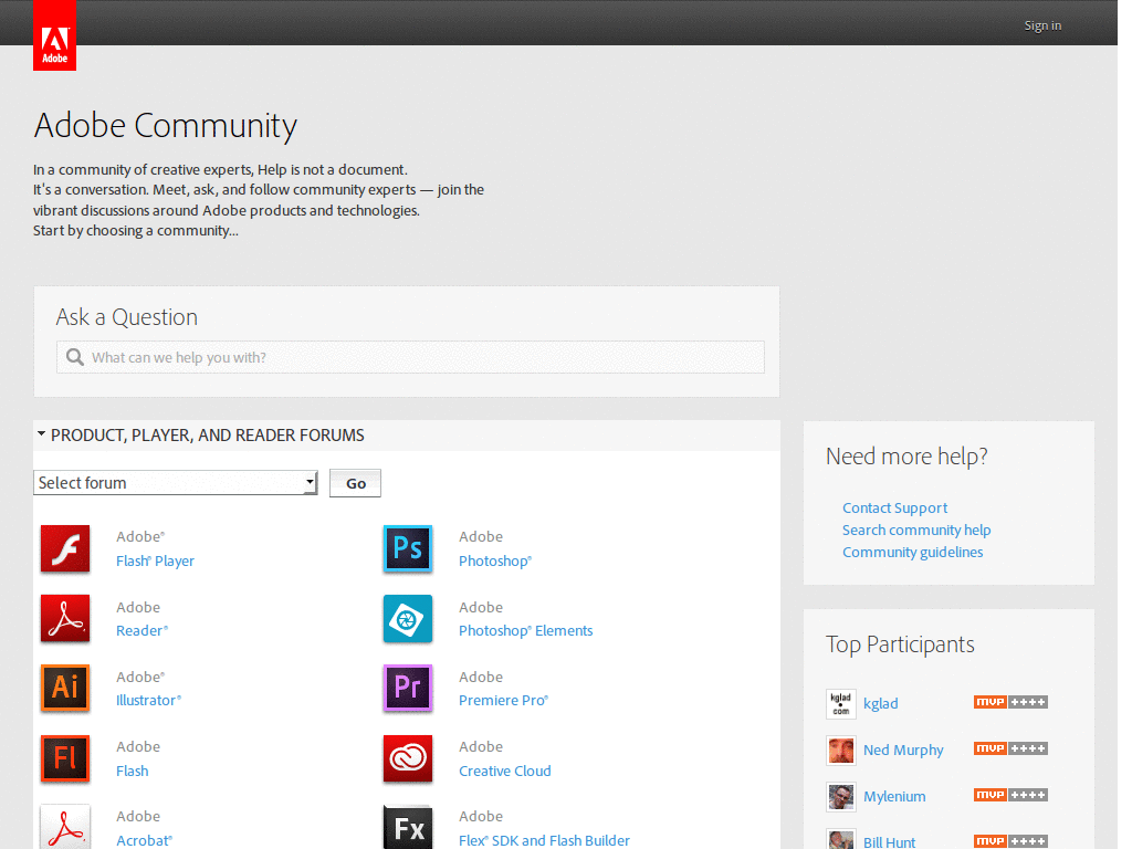 Adobe Jive Forums: Expanded Search "Where" Box