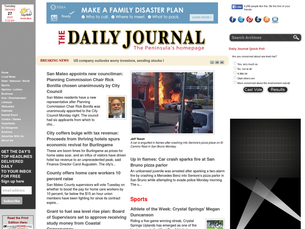 San Mateo Daily Journal - Readability improvements