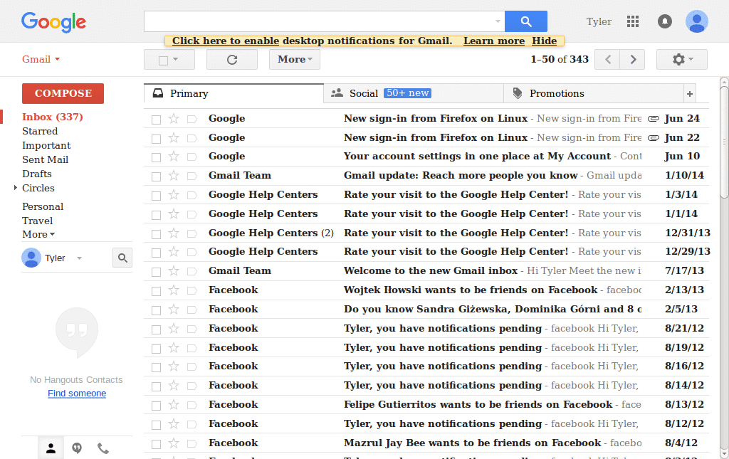 Google Maps and Mail Vista