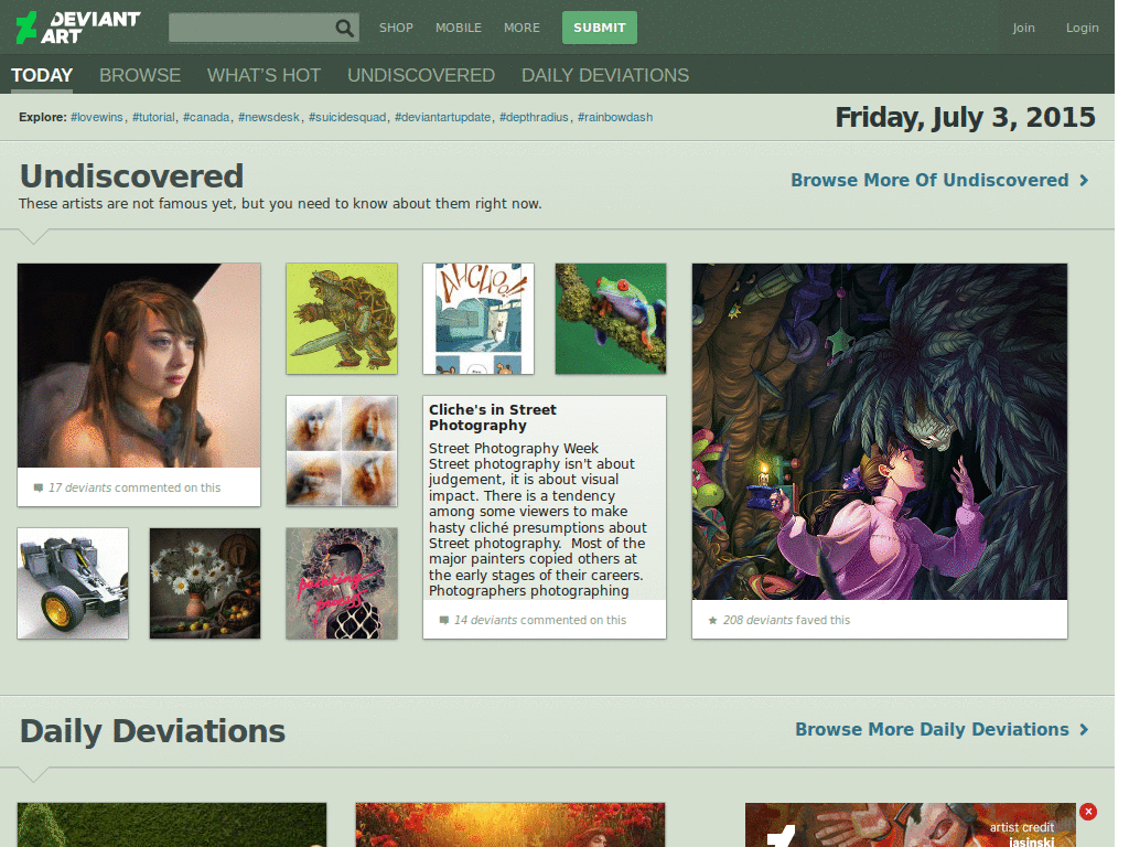 deviantART V6.0 Members' Shoutbox