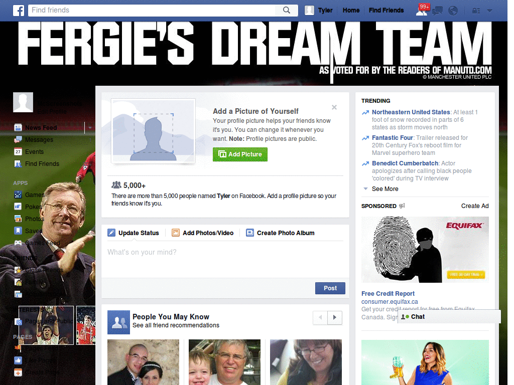 Facebook - Manchester United Dream Team