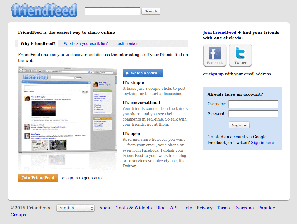 FriendFeed Persian 0.9