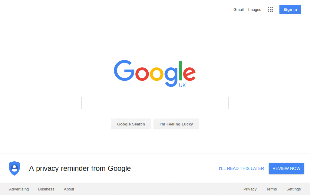 Google.co.uk (Web Search) - Dark Blue Redesign