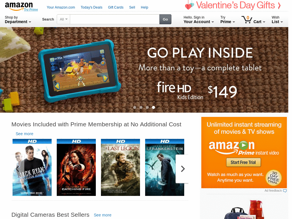 Amazon (US) with less clutter