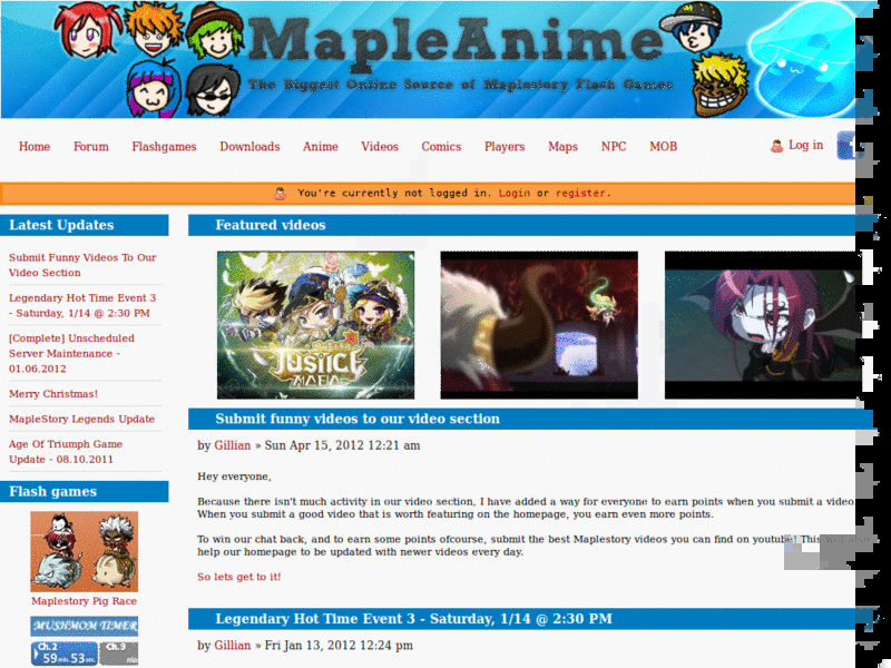 MapleAnime Clean Theme