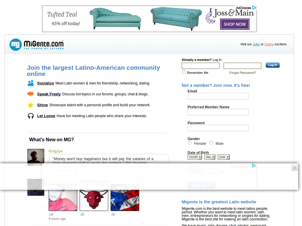 Beautify Migente Home Page