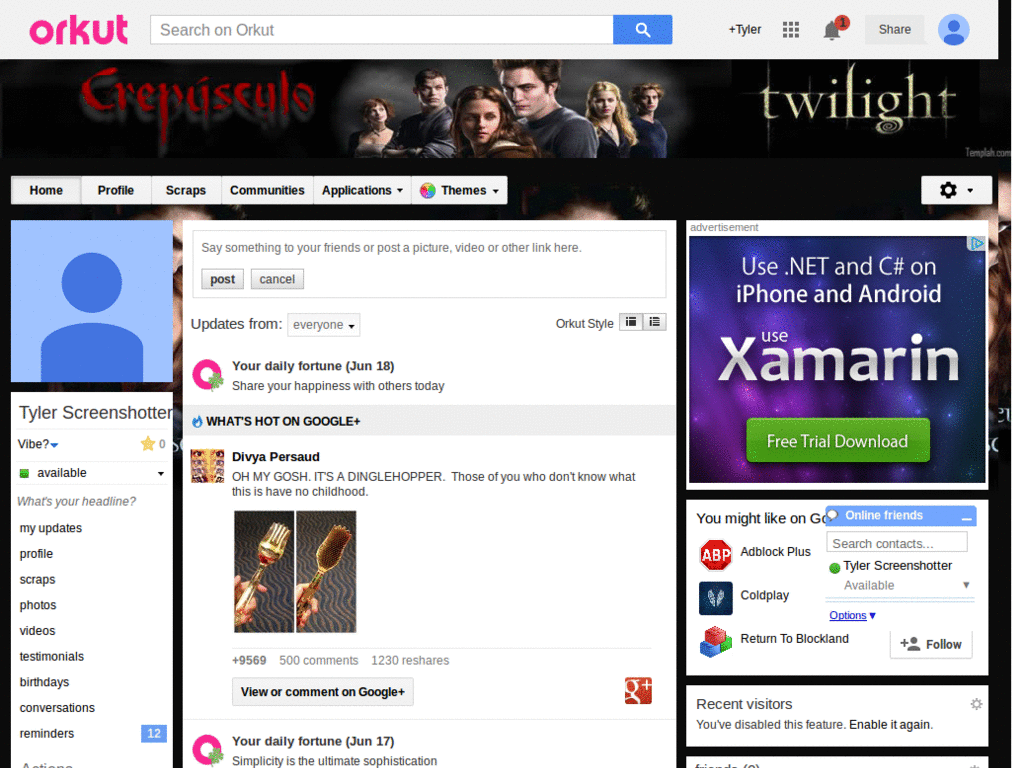 Orkut - Crepúsculo(Twilight)( by Templah.com )