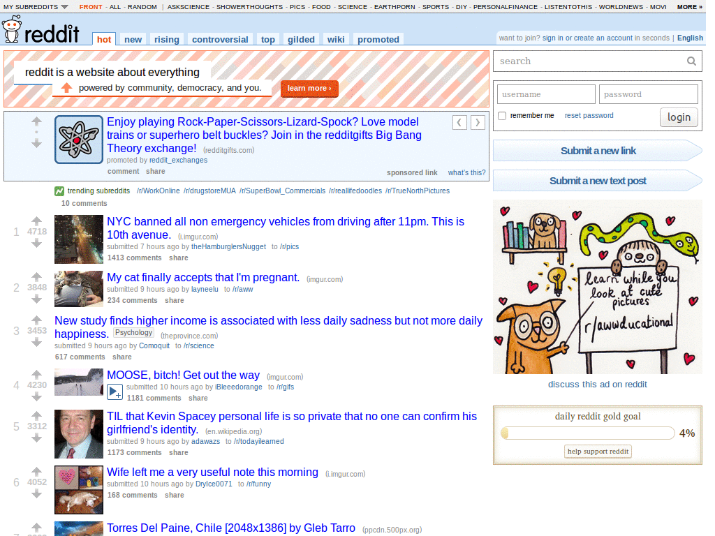 reddit - Remove footer - May 7 2009