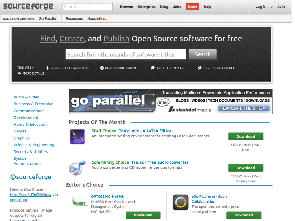 Sourceforge Tidier