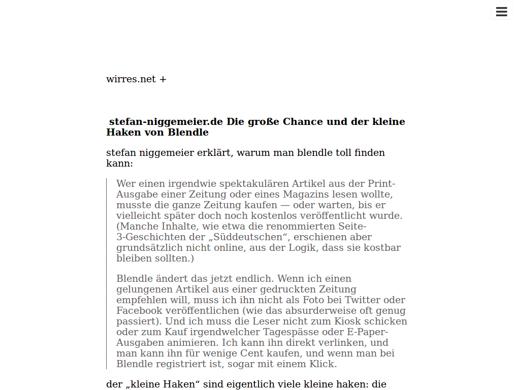 Wirres entwirrt