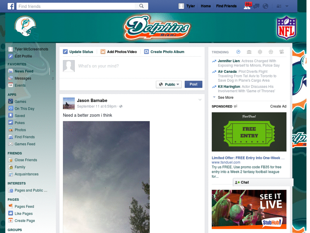 Facebook -NFL- Miami Dolphins ( by Templah.com )