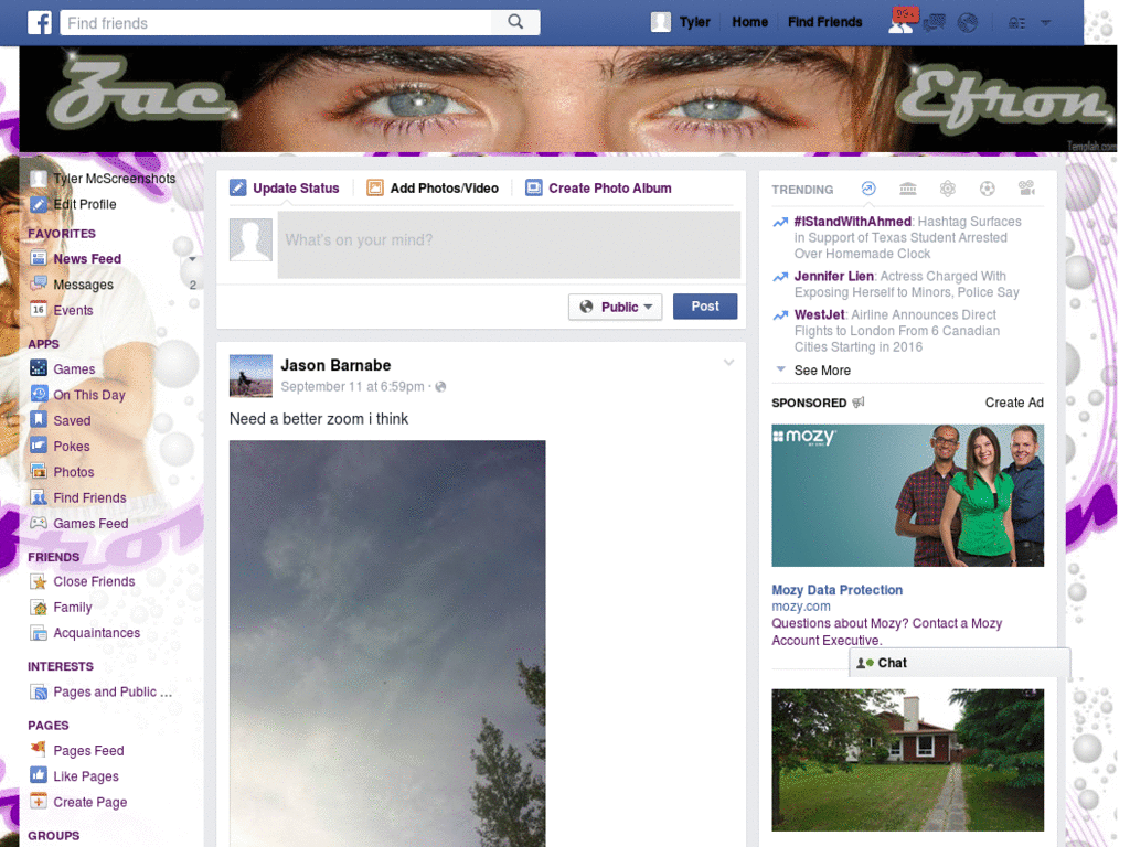 Facebook - Zac Efron ( by Templah.com )