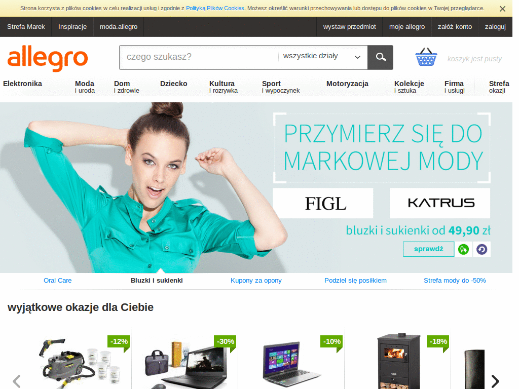 Allegro.pl - usunięcie szarego boksu na dole