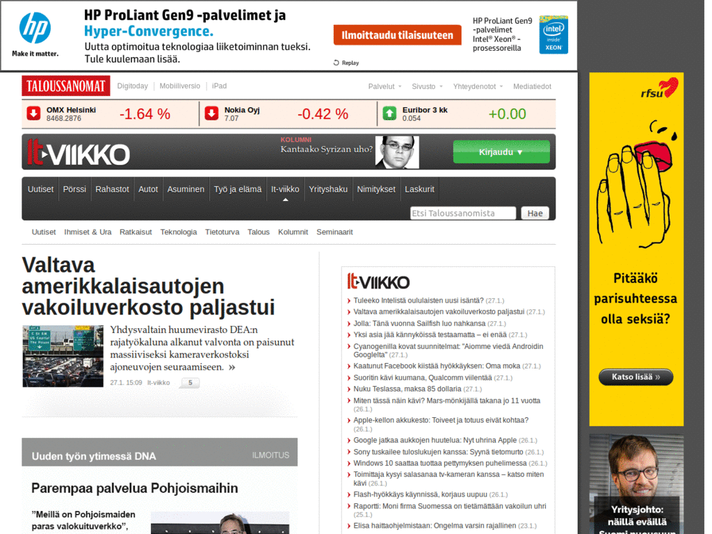 It-viikko - Poista yläosan bannerinäkyvistä