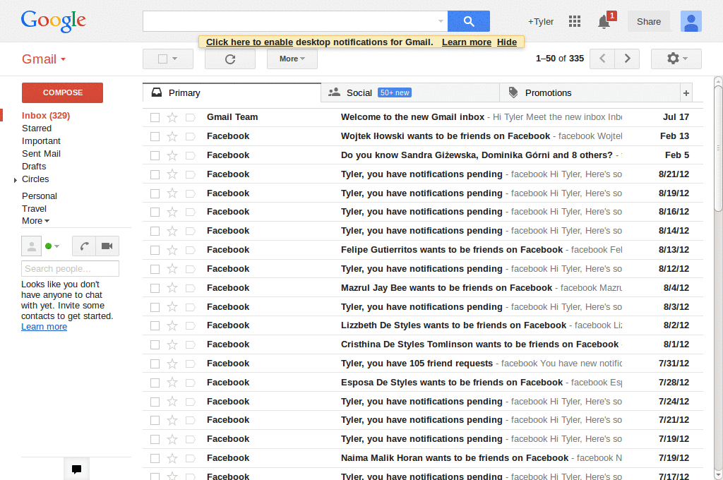 Google - Gmail - Top Bar Themes