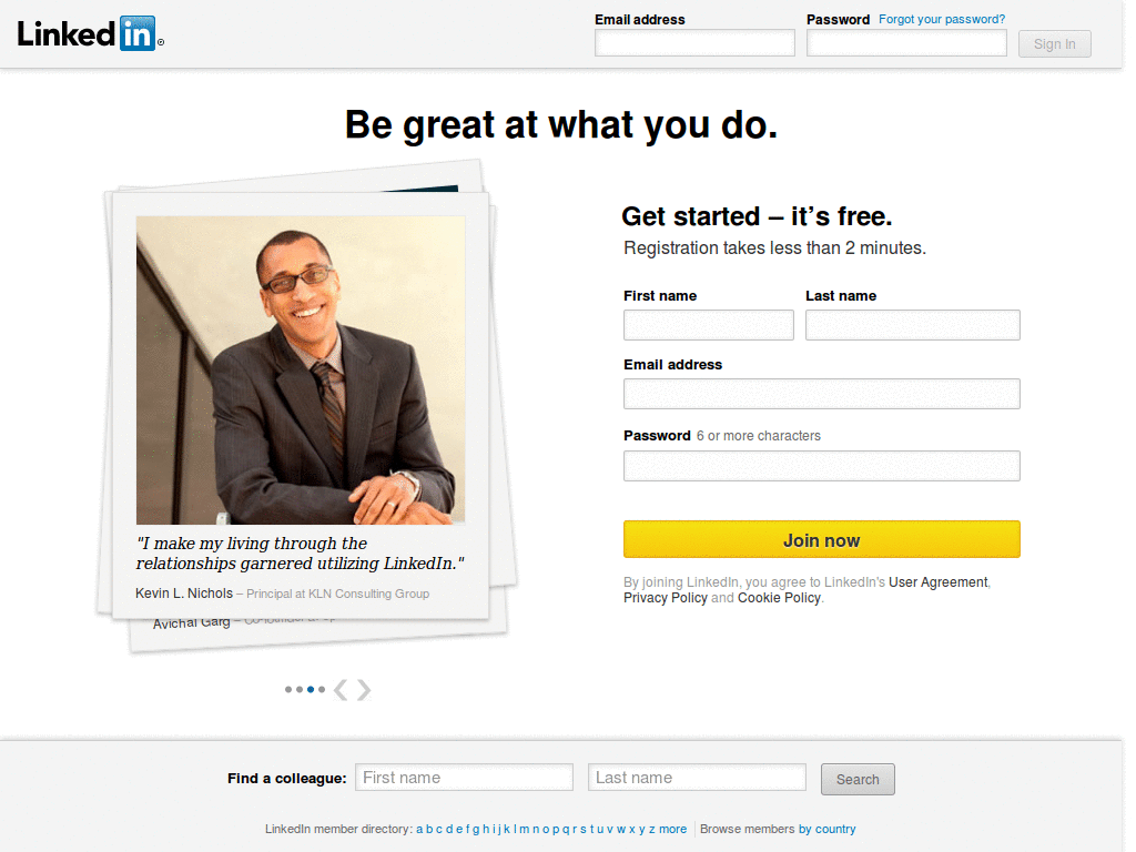 LinkedIn - Full Page Width