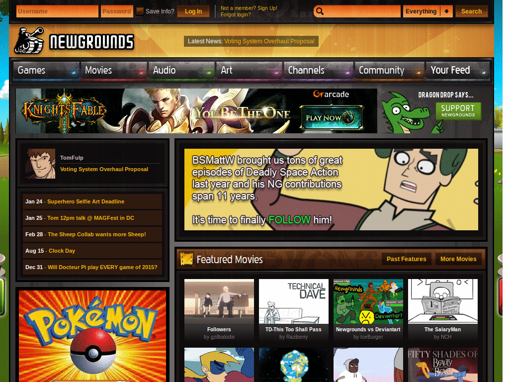 Newgrounds - Hide ad boxes