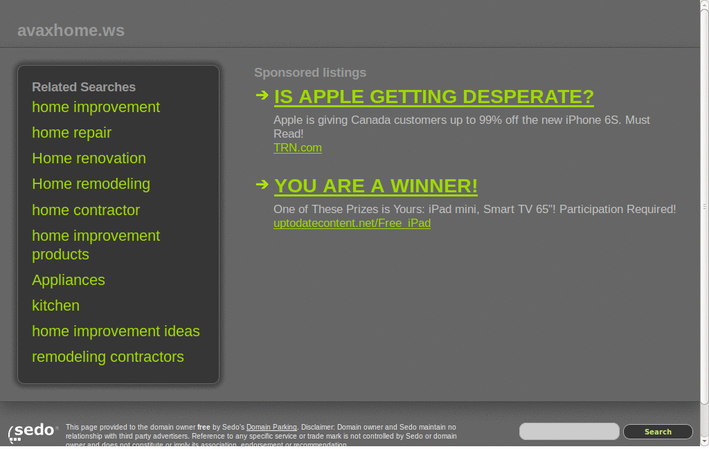 Avax - All on one page - For large screens