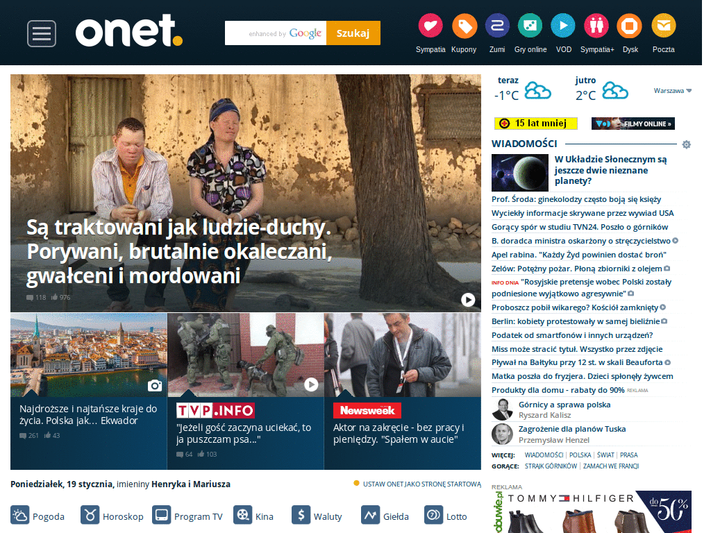 Podrasowany Onet.pl