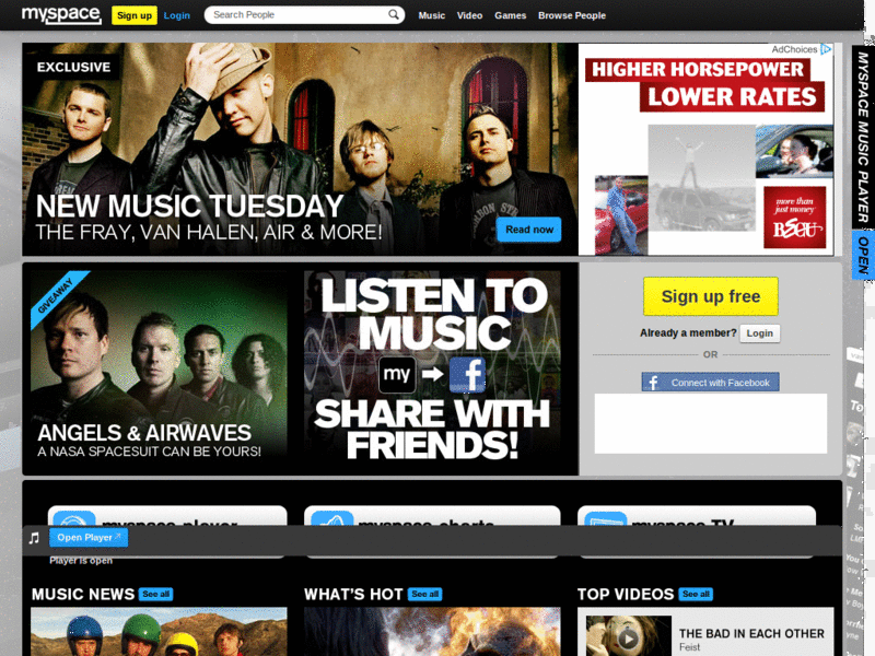 myspace home