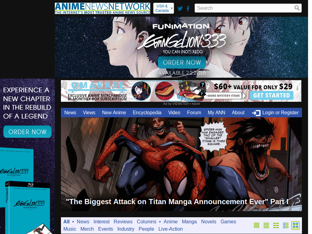 AnimeNewsNetwork.com - Night Theme