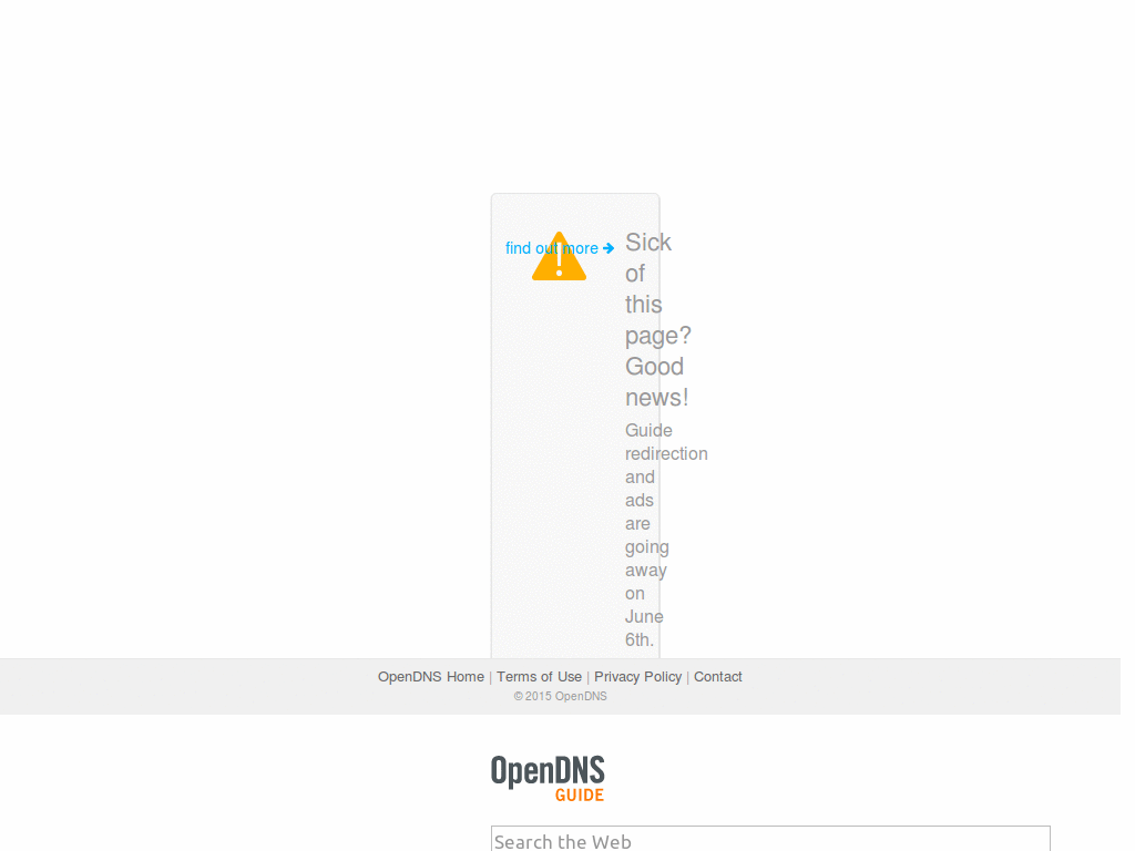 Cleanest possible OpenDNS