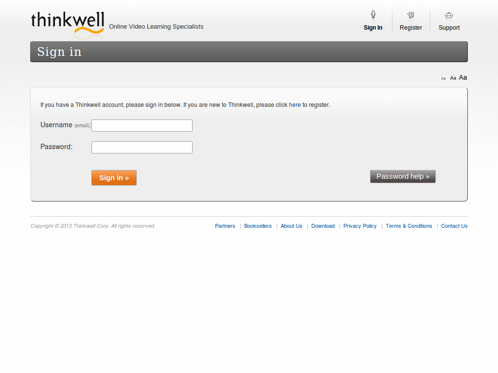 Thinkwell Exercises - Black on White