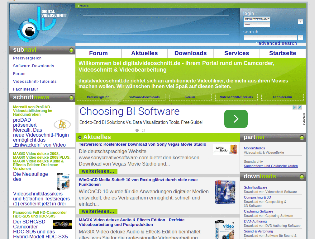 digitalvideoschnitt.de bluecreation