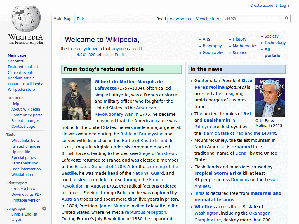 Wikipedia (English) - cleaner design updated