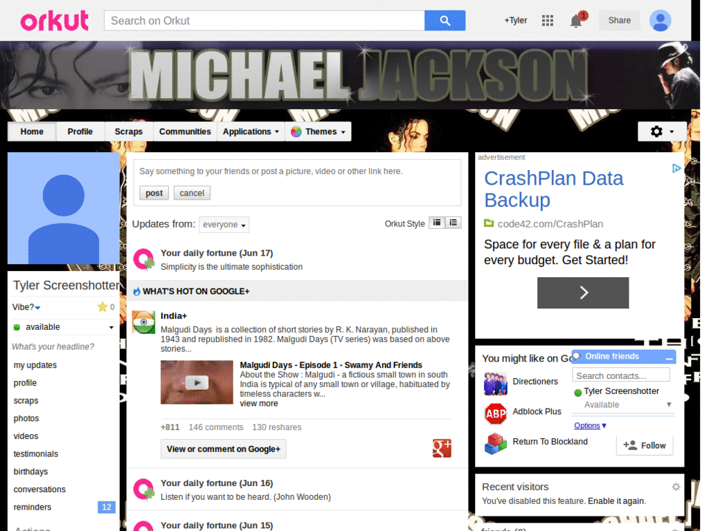 Orkut - Michael Jackson 1 ( by Templah.com )
