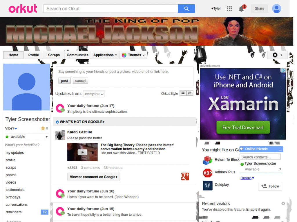 Orkut - Michael Jackson 3 ( by Templah.com )