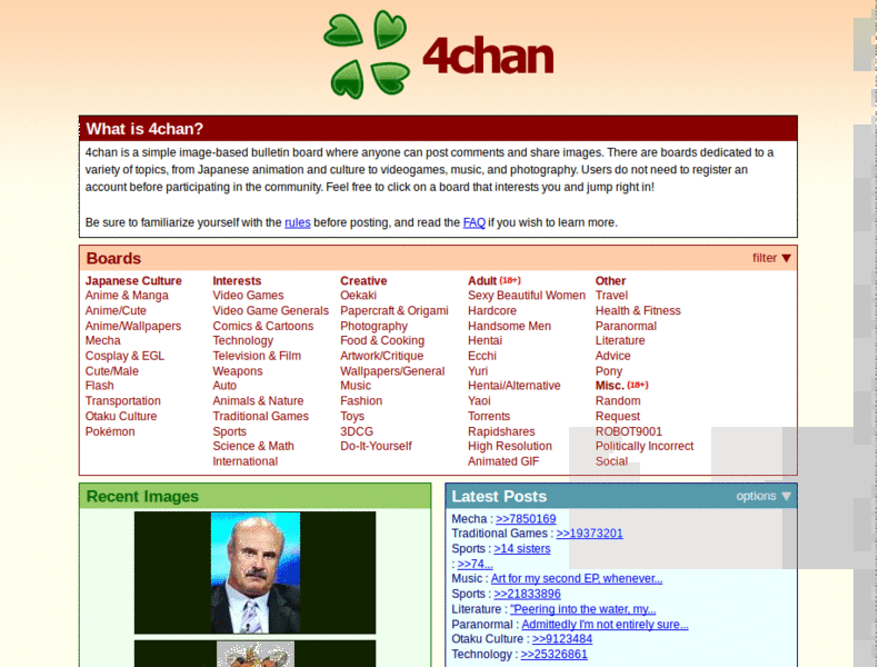 4chan Simple White and Blue theme