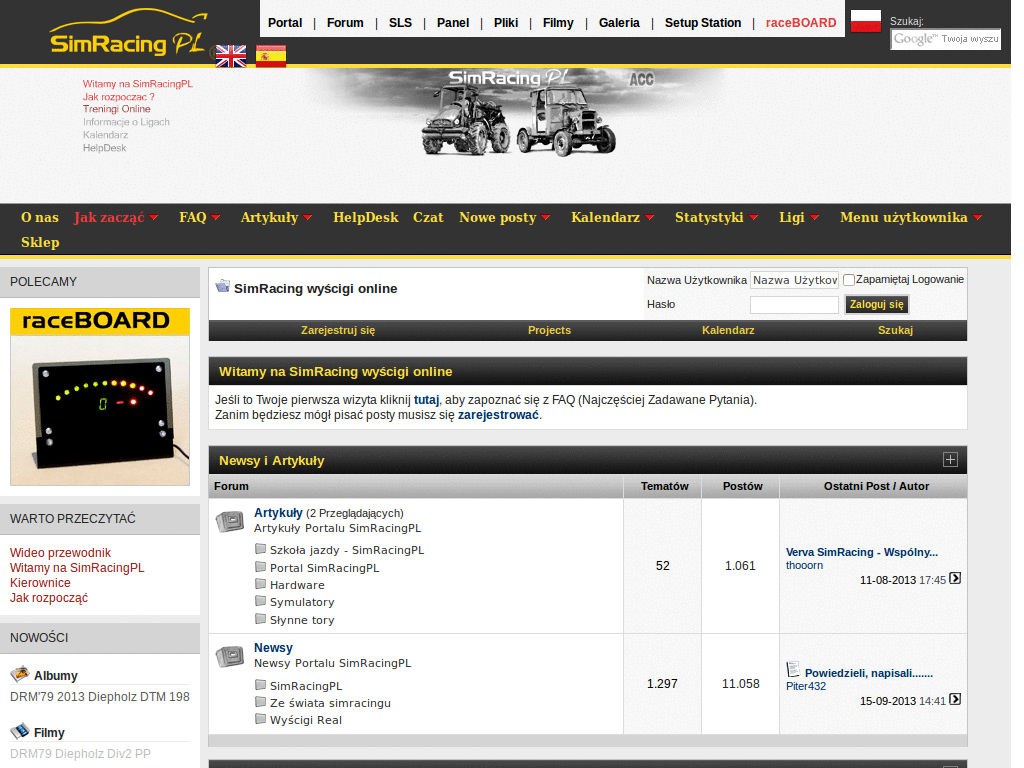 Simracing.pl - 1280px width support on forum