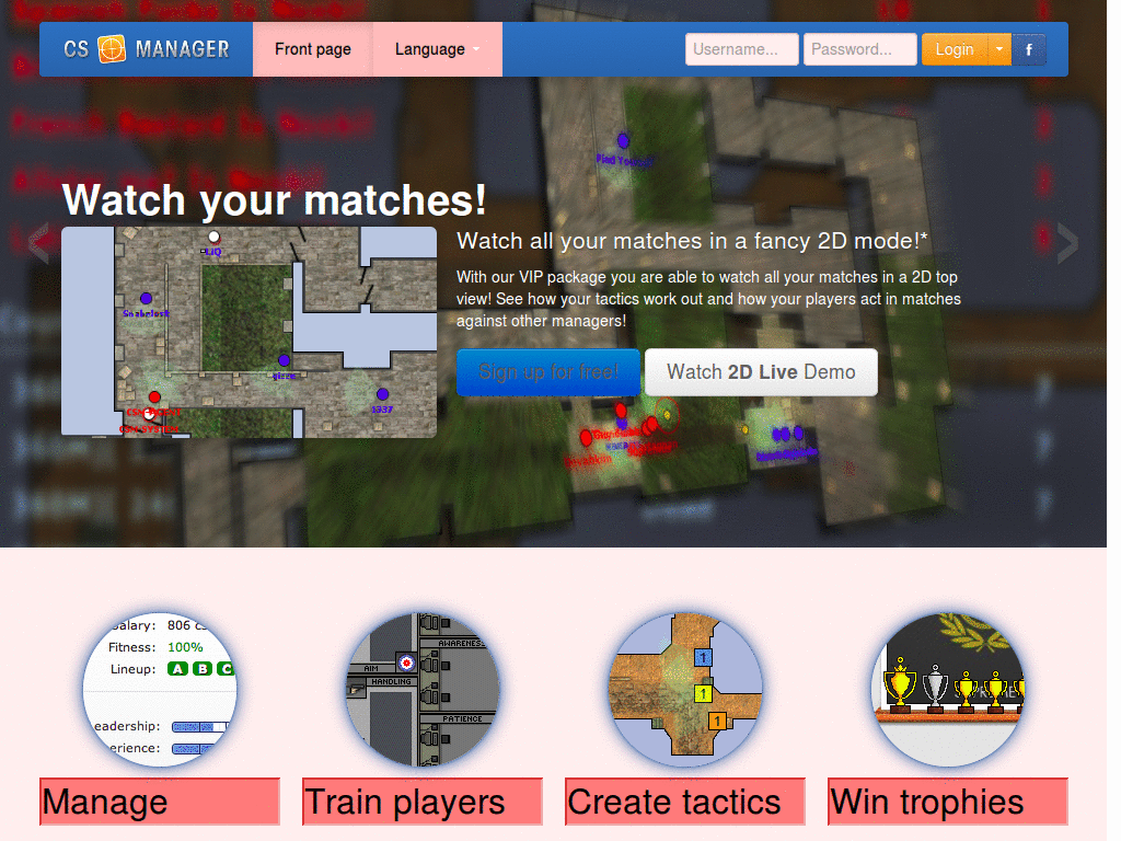 CS-Manager.com - pink theme