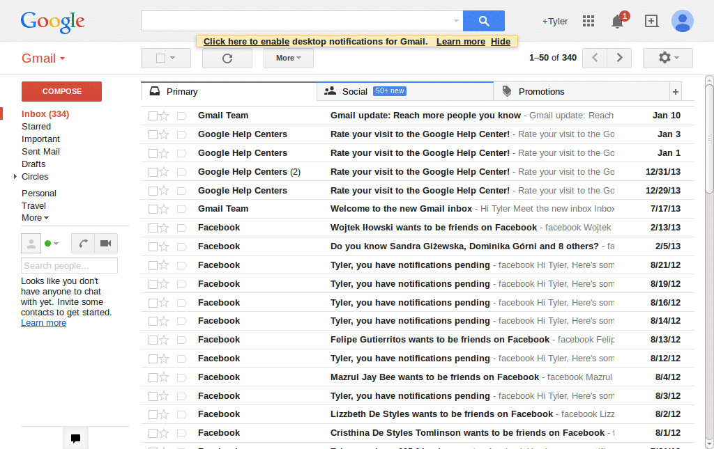 Hide Drag Bars in Gmail Message List